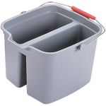 Rubbermaid 17 Quart Double Pail with Handle, Gray